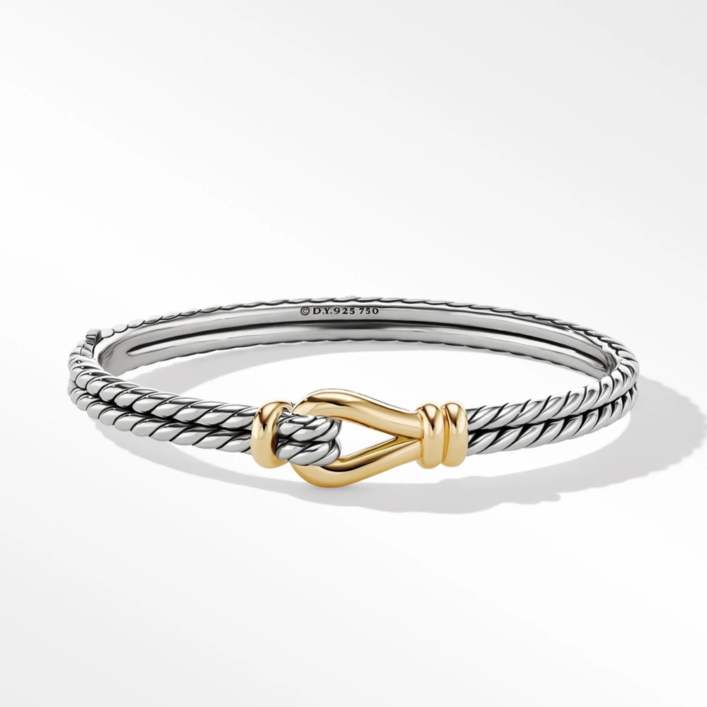 Thoroughbred Loop Bracelet in Sterling Silver with 18K Yellow Gold